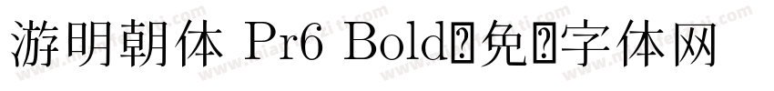游明朝体 Pr6 Bold字体转换